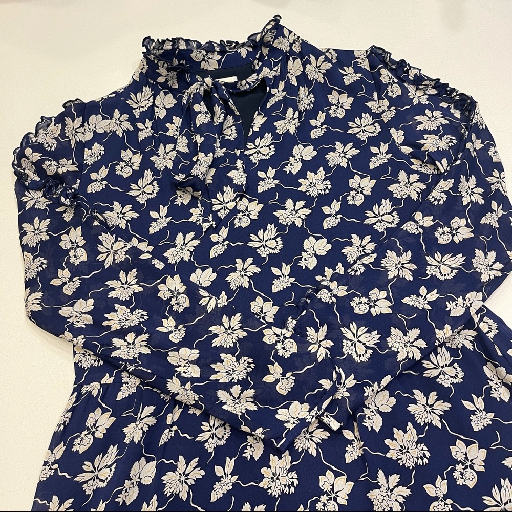 Shoshanna Navy Avila Night Out Silk Dress 2 - Picture 2 of 7